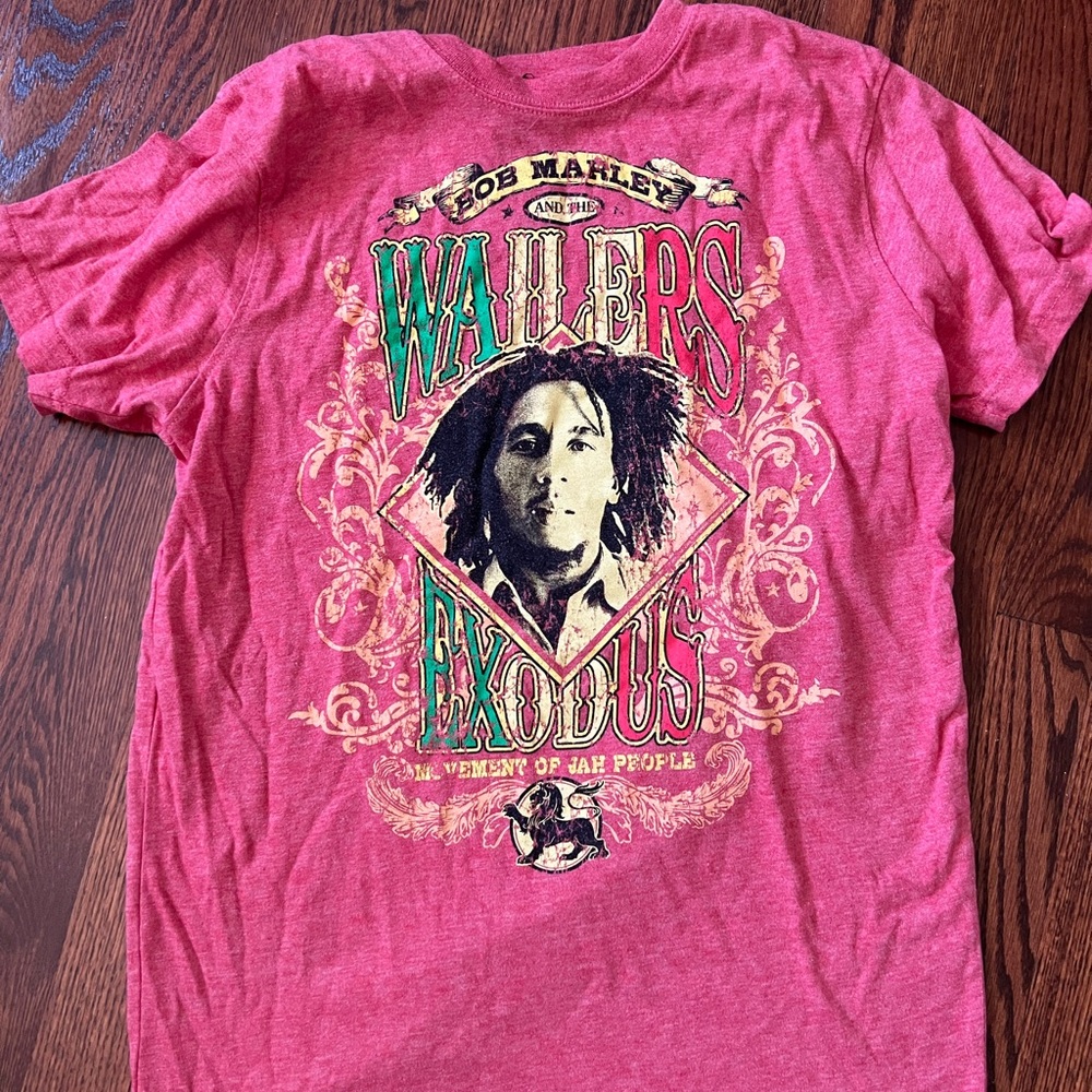 Red Bob Marley Graphic T-Shirt